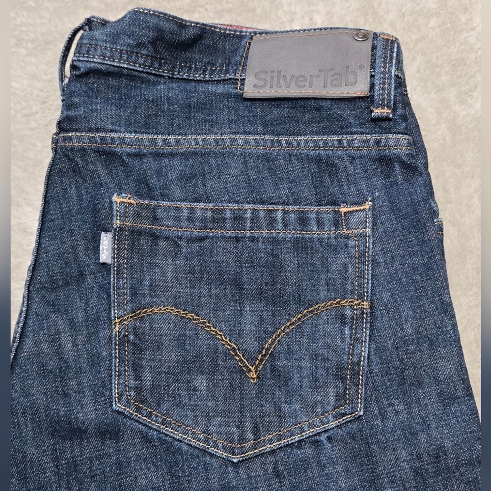 VTG Levi's Silvertab Loose Jeans Mens Sz 36x30(29) Baggy Dark Wash Hip Hop Y2K